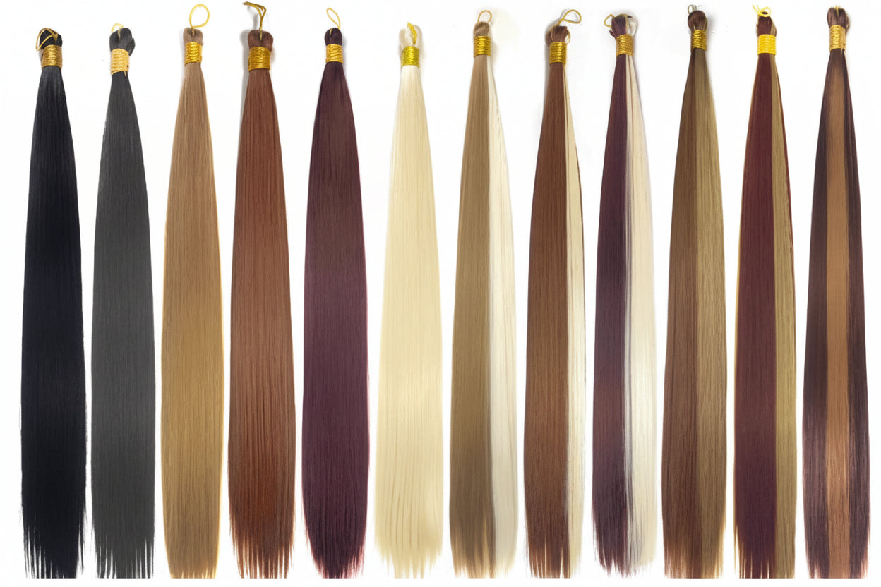 Straight Bundles Silky Crochet Hair Extensions 150g 28"