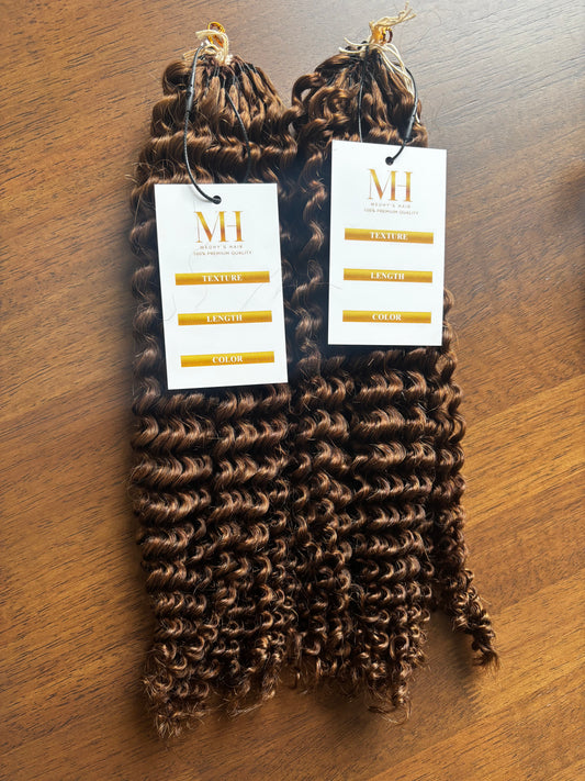 CROCHET HUMAN HAIR KINKY CURLY COLOR #4 16inch 50g