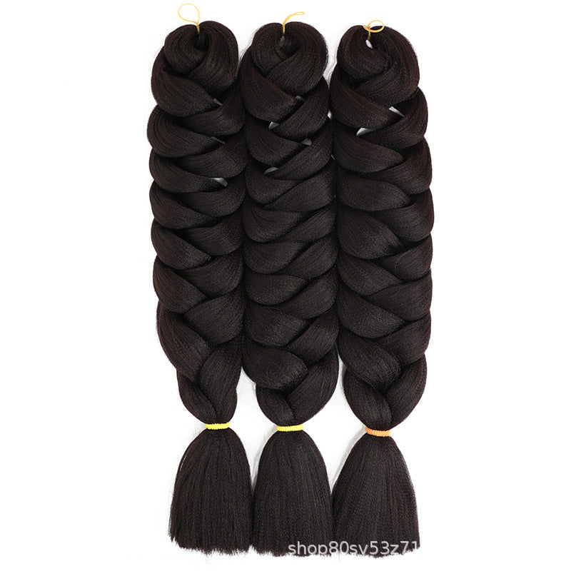 African Darling Big Braid Jumbo Braid Chemical Fiber Big Braid Wig Jacques Low Temperature Flame Retardant Silk