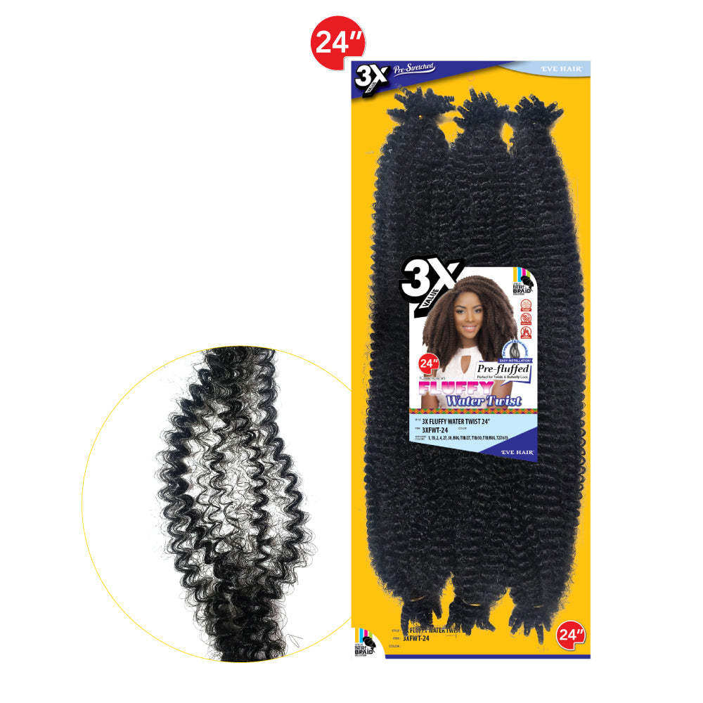 Fluffy african small curly kanekalon wig kinky hair 3x water twist braids