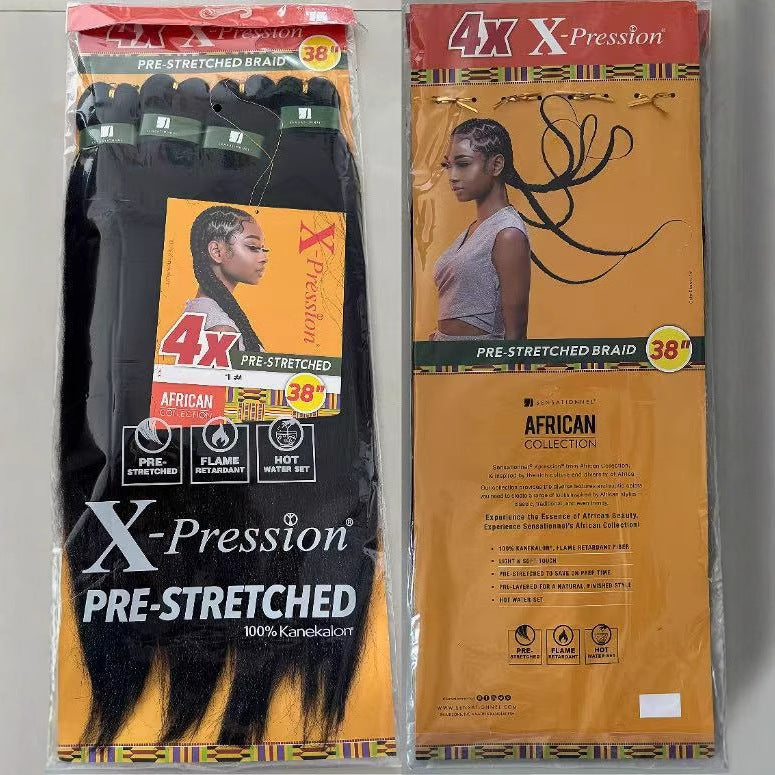 4X pre-stretched pour tresses