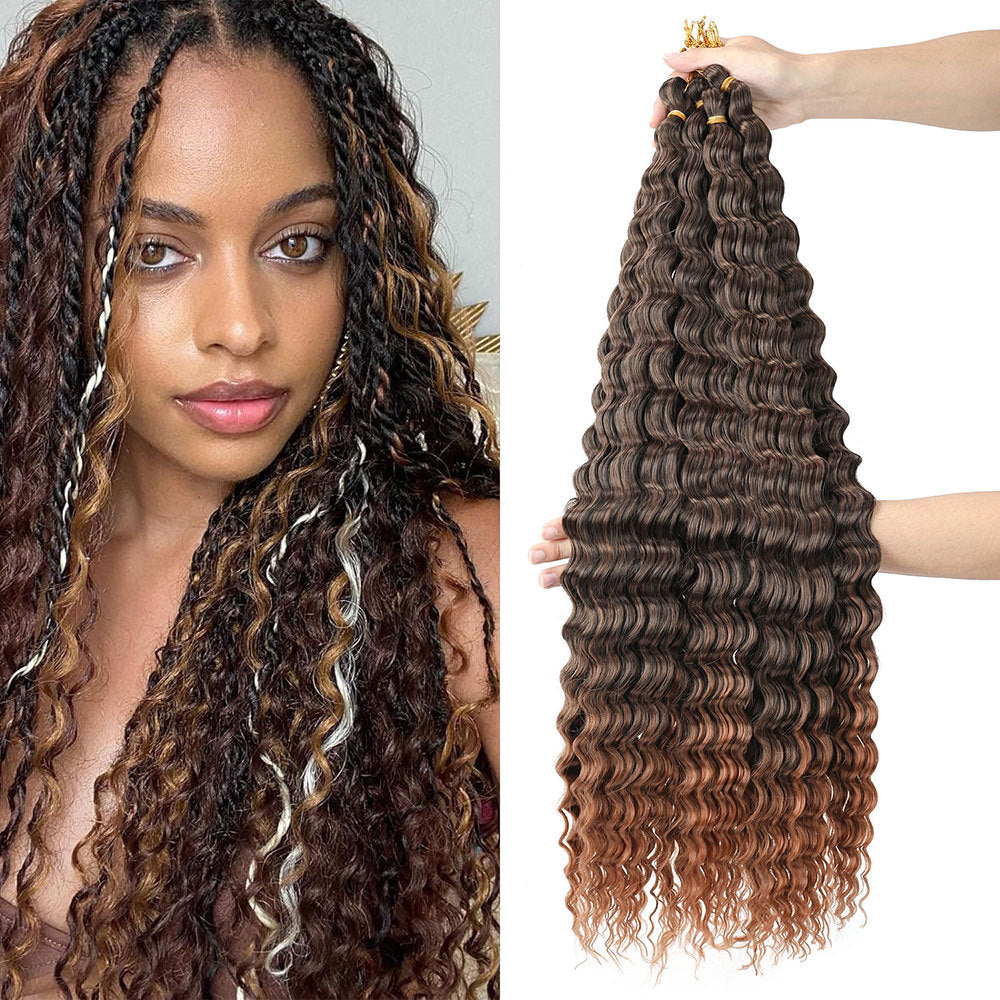crochet hair extensions curly hair handle Deep Water Wave Hair