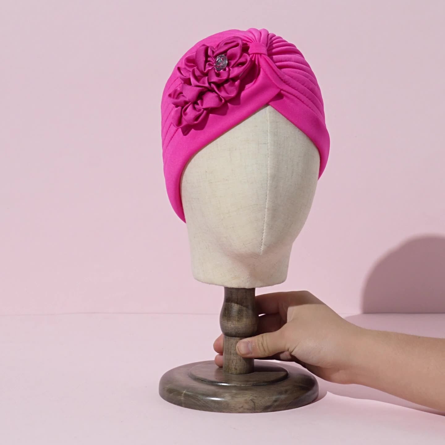 headscarf side sticky flower watermelon hat ethnic style headscarf hat versatile millinery headscarf