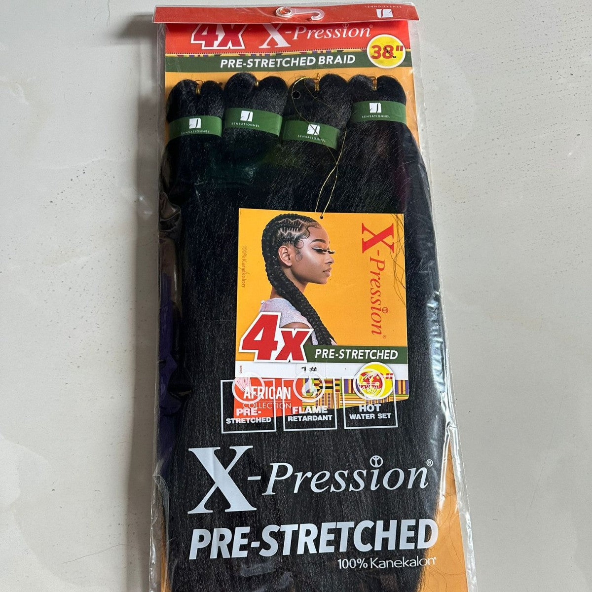 4X pre-stretched pour tresses