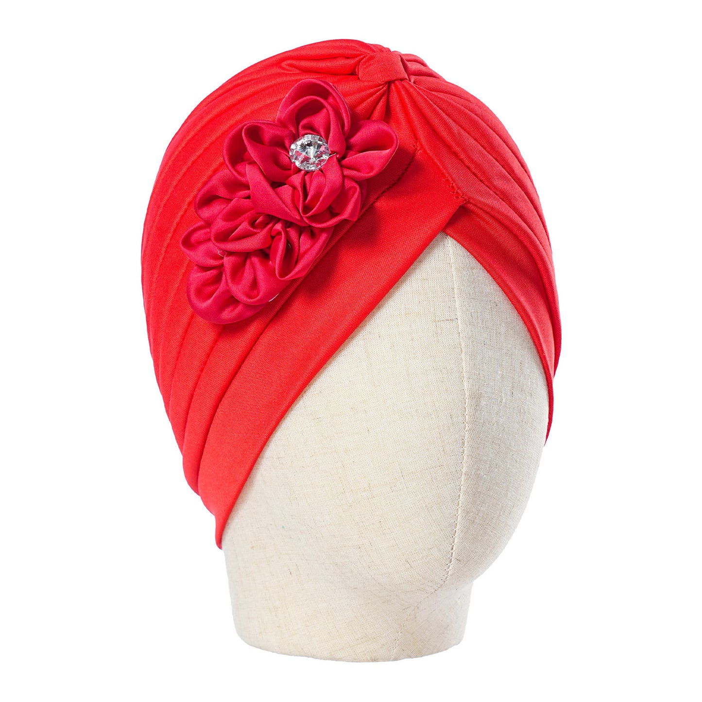 headscarf side sticky flower watermelon hat ethnic style headscarf hat versatile millinery headscarf