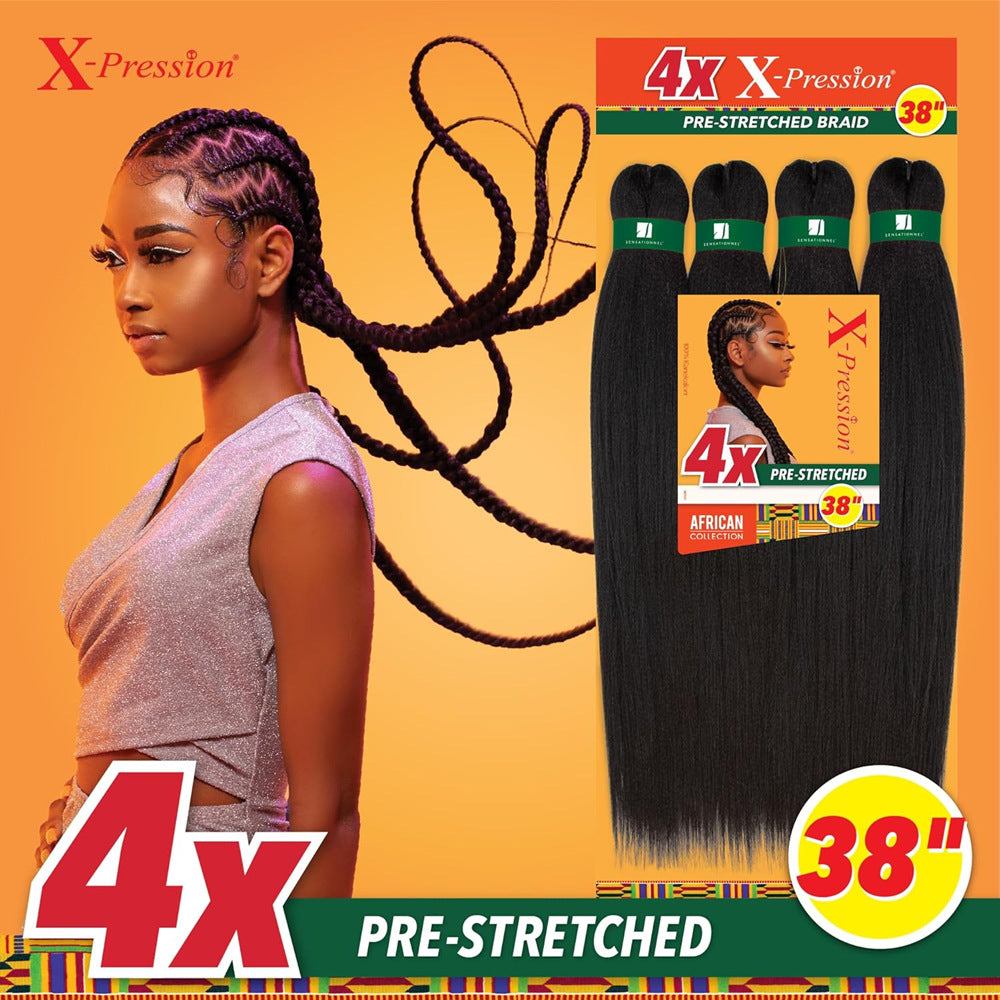 4X pre-stretched pour tresses